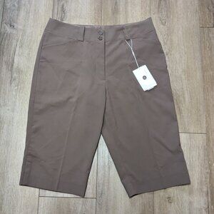 $65 Nike Golf Fit Dry Shorts Womens Size 10 Brown UV Protection NWT 256864